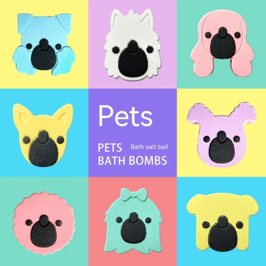 Sfera di sale da bagno OEM personalizzata in fabbrica per cani e gatti, Pet Bath SPA